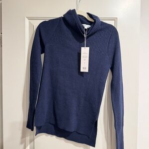 Veronica Beard Women's Blue Cashmere Turtleneck Sweater